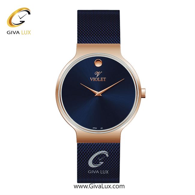 ساعت مچی اورجینال مردانه ویولت VIOLET رزگلد | سرمه ای| سرمه ای| کد رفرنس 0569/2